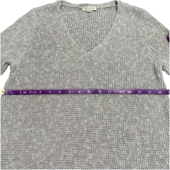 Eileen Fisher Organic Melange Linen Grain Knit Pullover Top Tunic Size XS - Picture 6 of 7